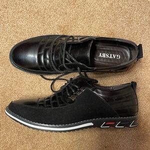 Men Stitch Detail Lace-up Front Dress Shoes Size 11 (From Shein)